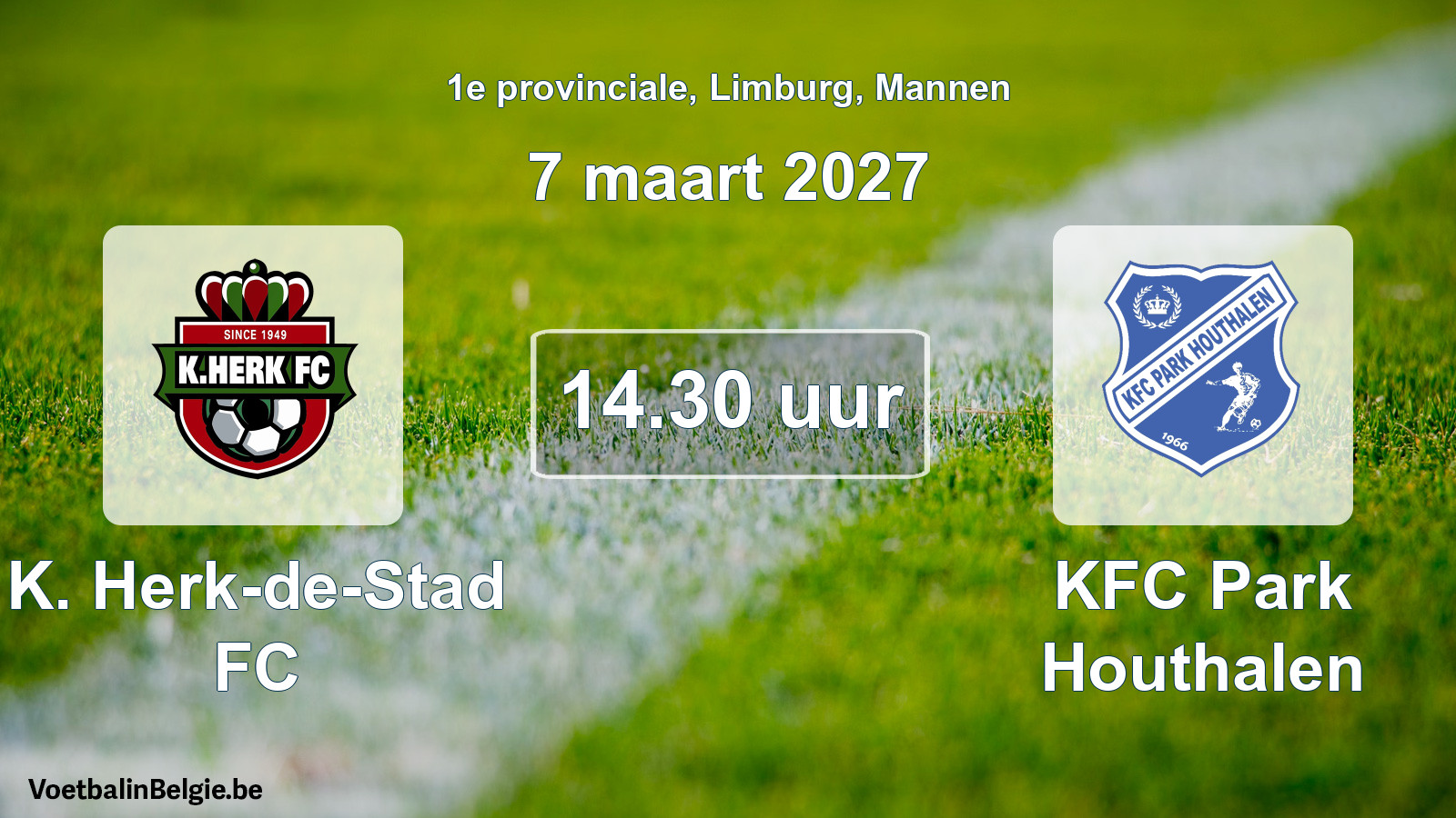 Geplande wedstrijd mannenvoetbal: K. Herk-de-Stad FC - KFC Park Houthalen (7 maart 2027)