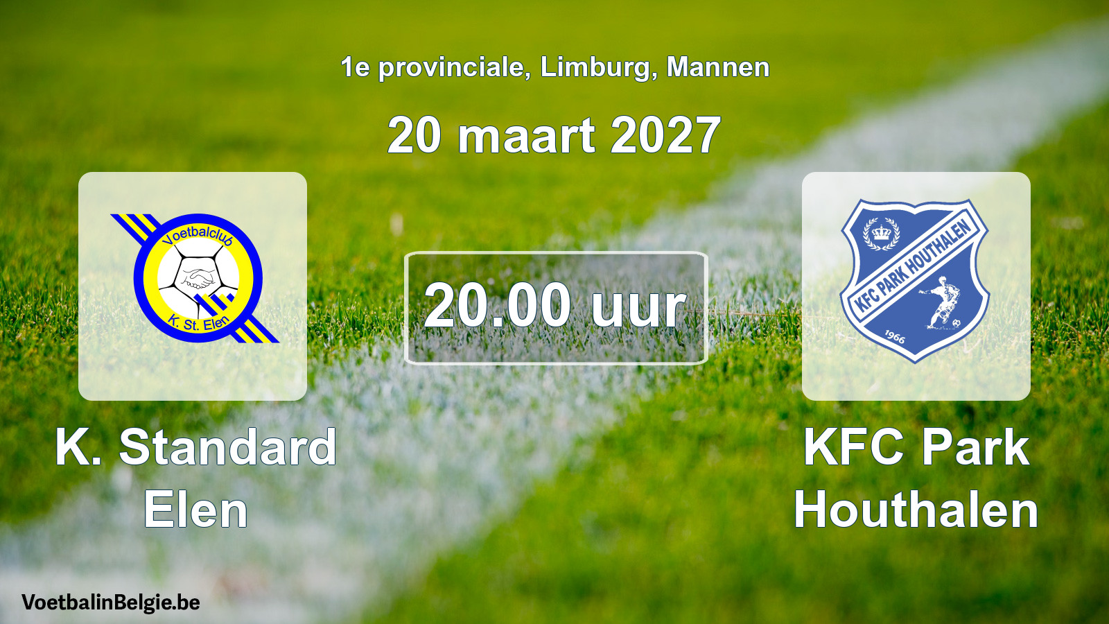 Geplande wedstrijd mannenvoetbal: K. Standard Elen - KFC Park Houthalen (20 maart 2027)