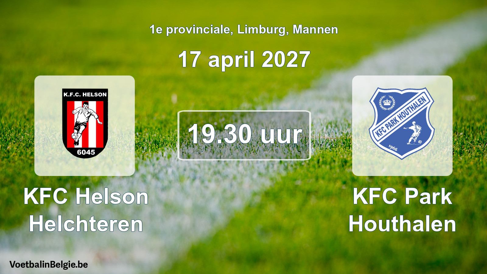 Geplande wedstrijd mannenvoetbal: KFC Helson Helchteren - KFC Park Houthalen (17 april 2027)