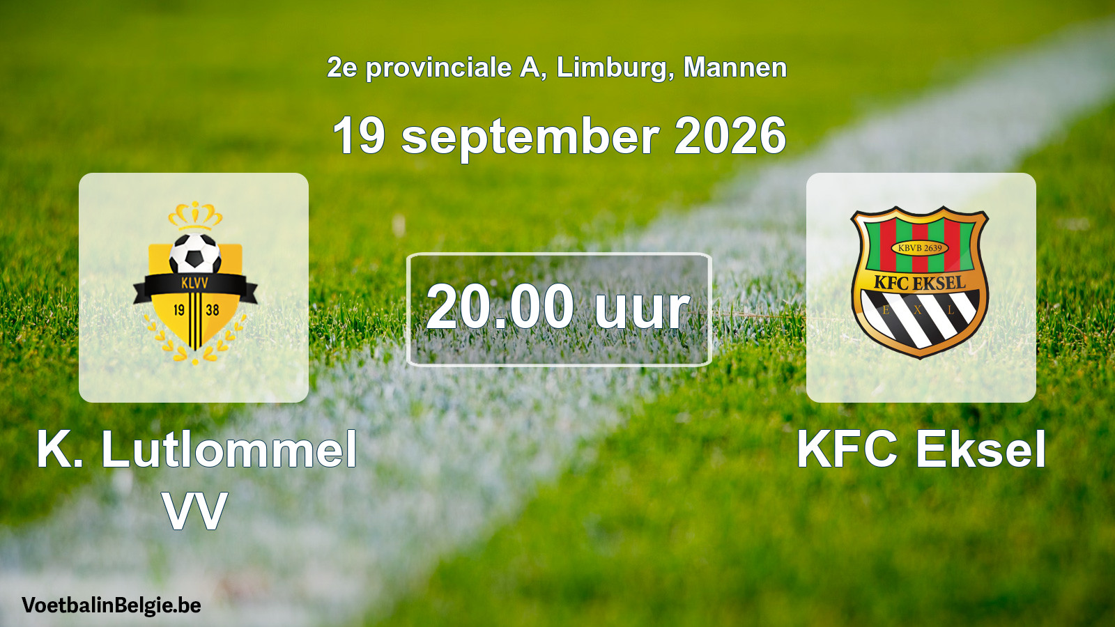 Geplantes Spiel männer-Fußball: K. Lutlommel VV - KFC Eksel (19 September 2026)