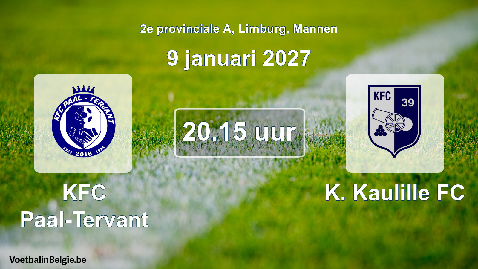 Geplande wedstrijd mannenvoetbal: KFC Paal-Tervant - K. Kaulille FC (9 januari 2027)