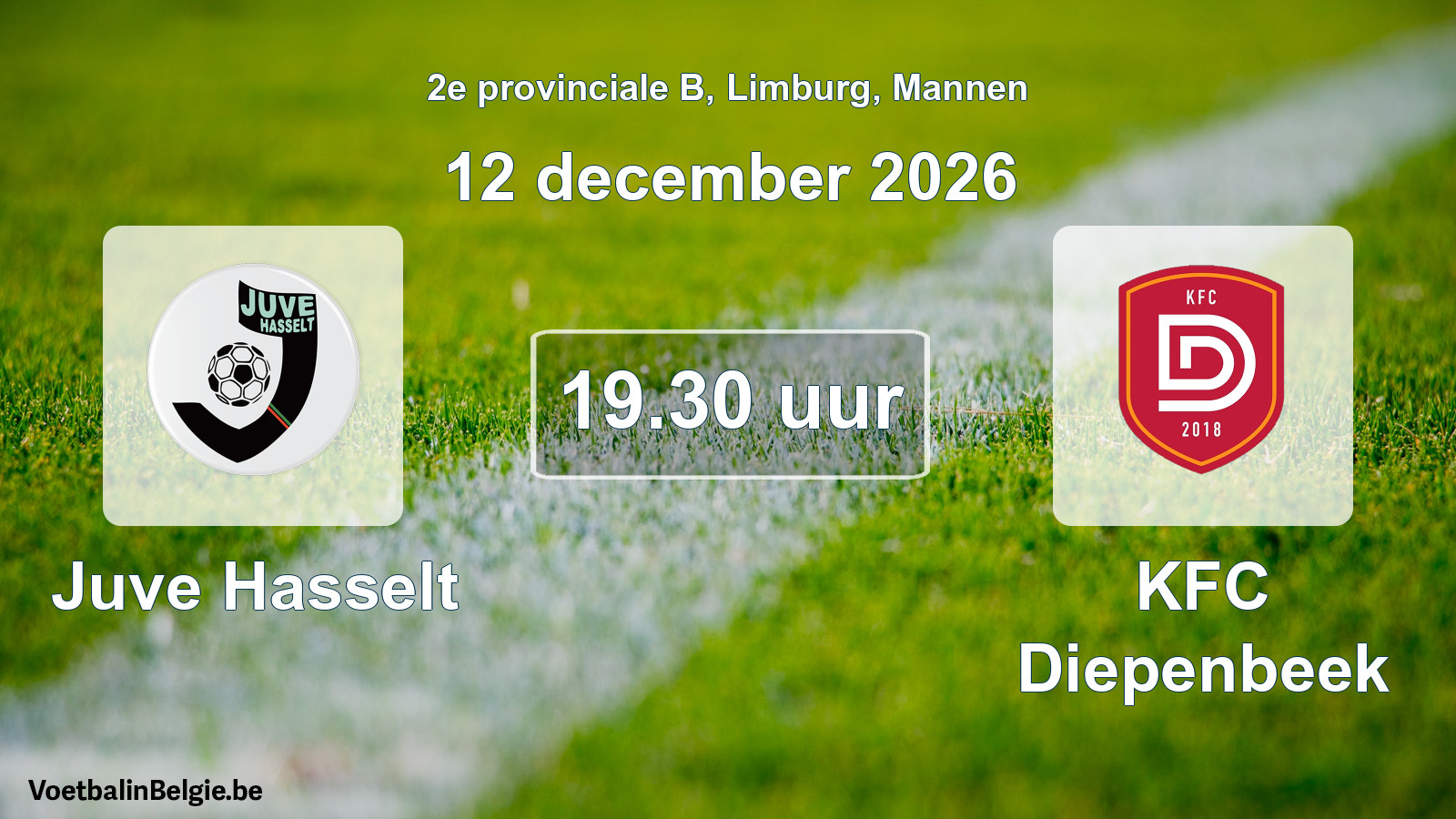Geplantes Spiel männer-Fußball: Juve Hasselt - KFC Diepenbeek (12 Dezember 2026)