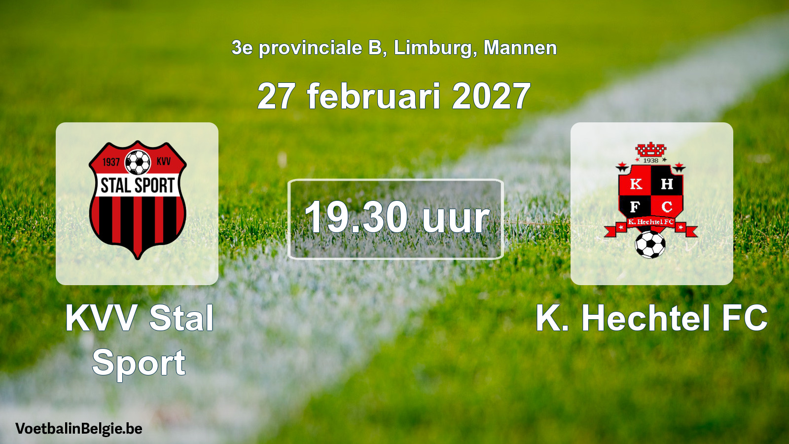Geplande wedstrijd mannenvoetbal: KVV Stal Sport - K. Hechtel FC (27 februari 2027)