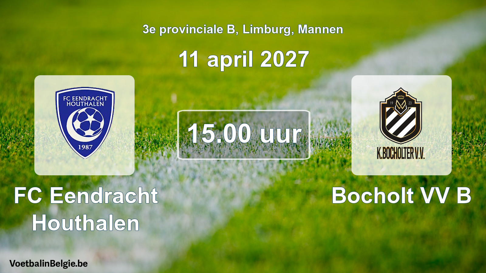 Geplande wedstrijd mannenvoetbal: FC Eendracht Houthalen - Bocholt VV B (11 april 2027)