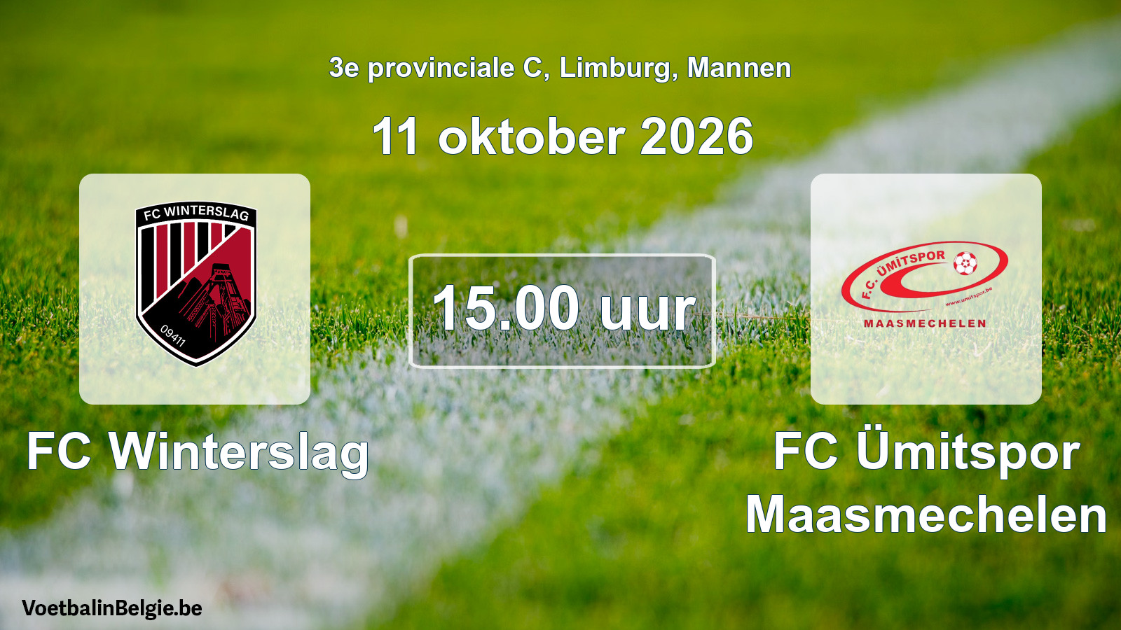 Geplande wedstrijd mannenvoetbal: FC Winterslag - FC Ümitspor Maasmechelen (11 oktober 2026)