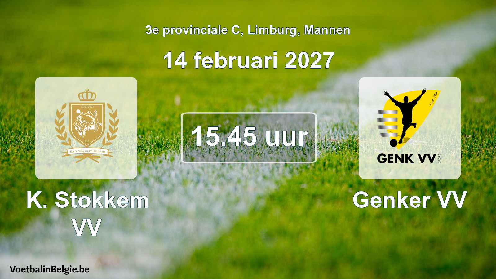 Geplande wedstrijd mannenvoetbal: K. Stokkem VV - Genker VV (14 februari 2027)
