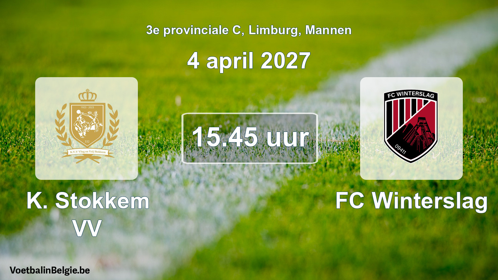 Geplande wedstrijd mannenvoetbal: K. Stokkem VV - FC Winterslag (4 april 2027)