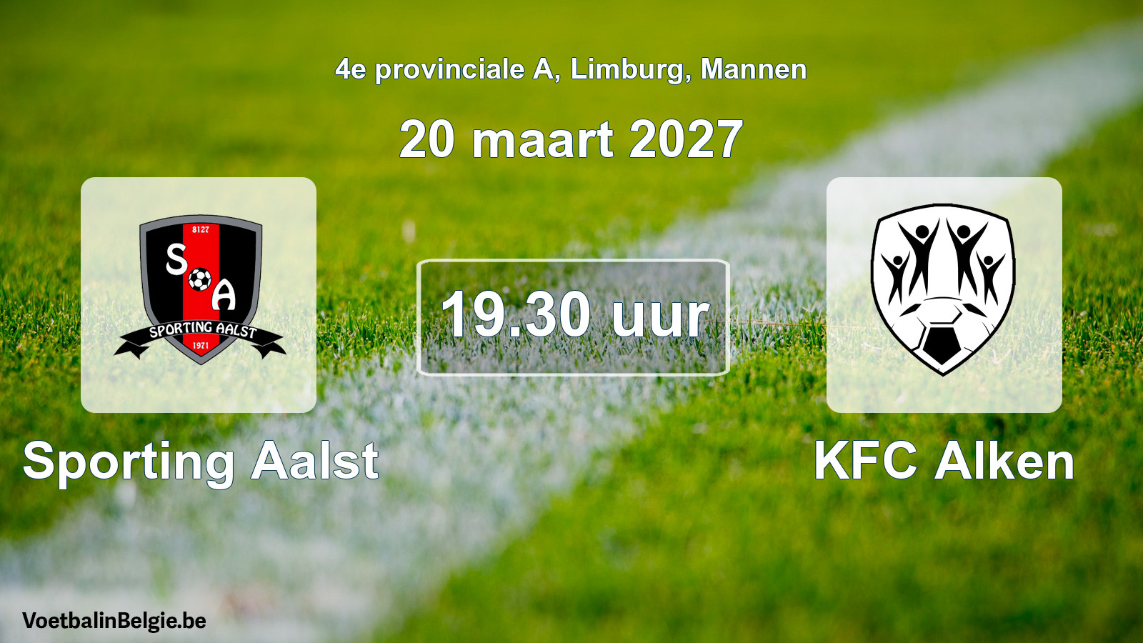 Scheduled match men football: Sporting Aalst - KFC Alken (20 March 2027)