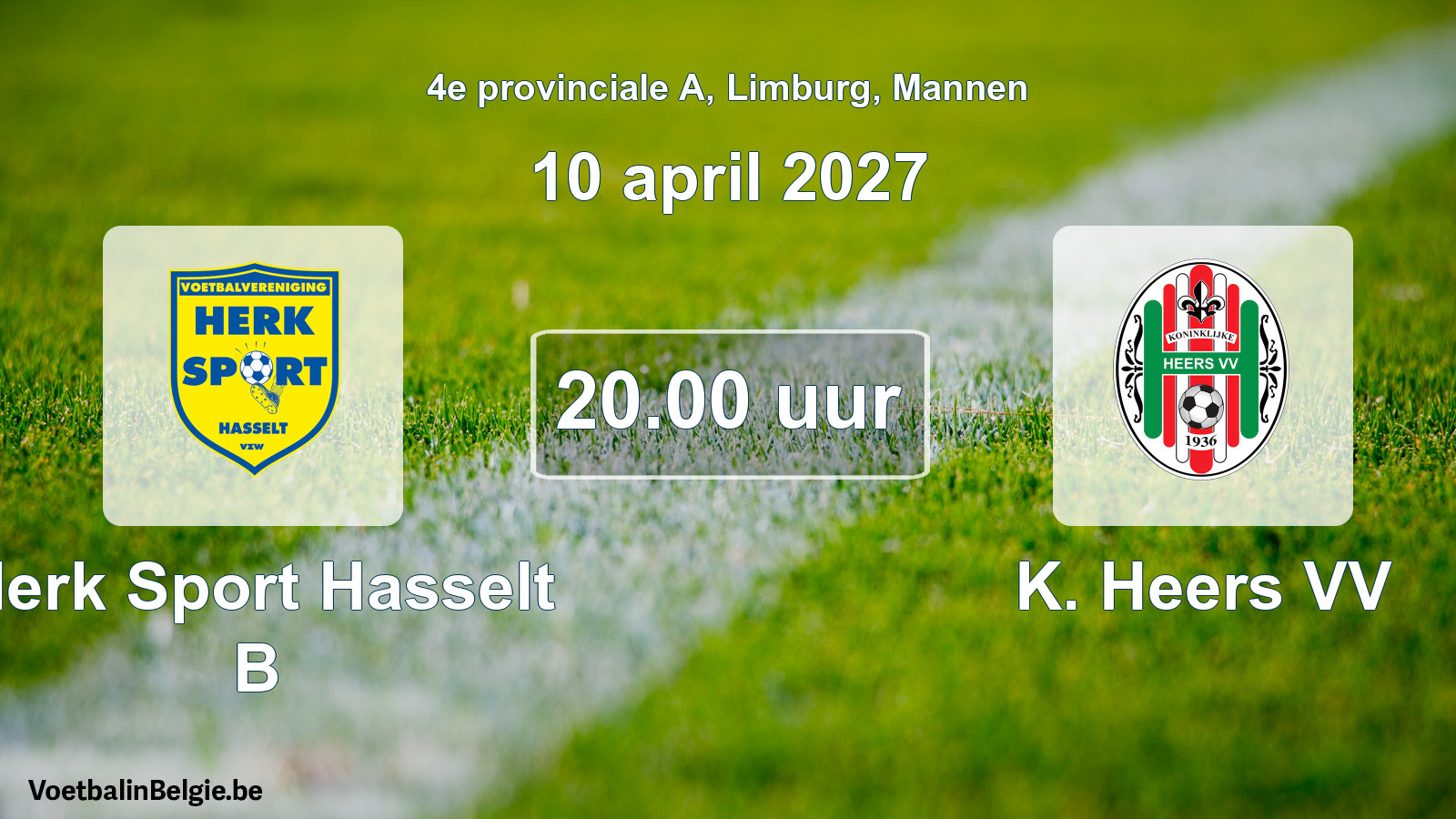 Geplantes Spiel männer-Fußball: Herk Sport Hasselt B - K. Heers VV (10 April 2027)