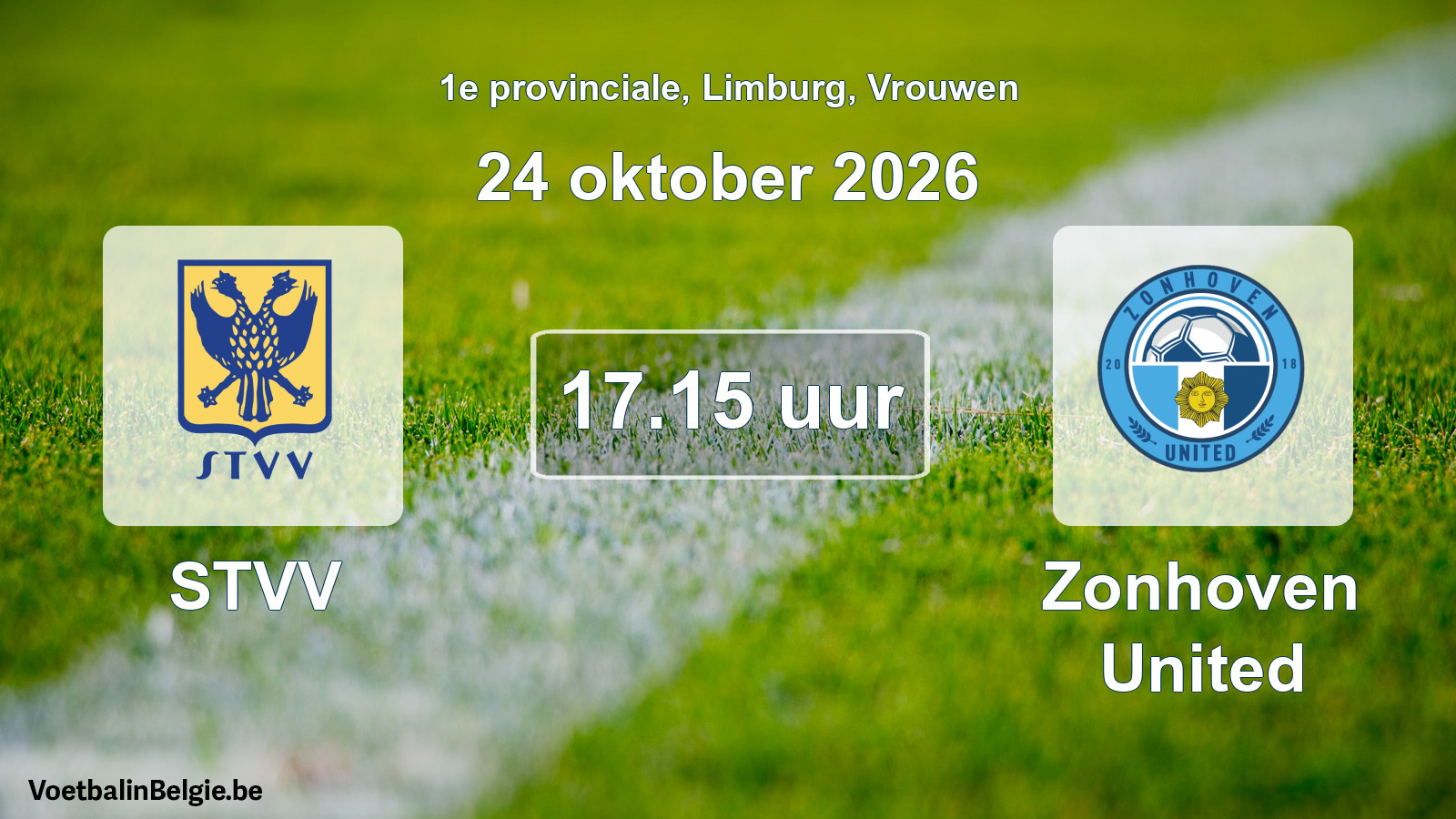 Geplande wedstrijd vrouwenvoetbal: STVV - Zonhoven United (24 oktober 2026)
