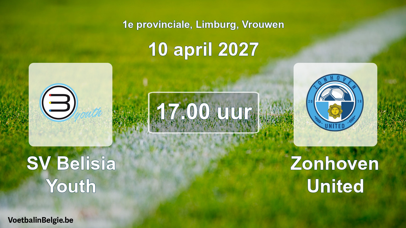 Match prévu football femmes: SV Belisia Youth - Zonhoven United (10 avril 2027)