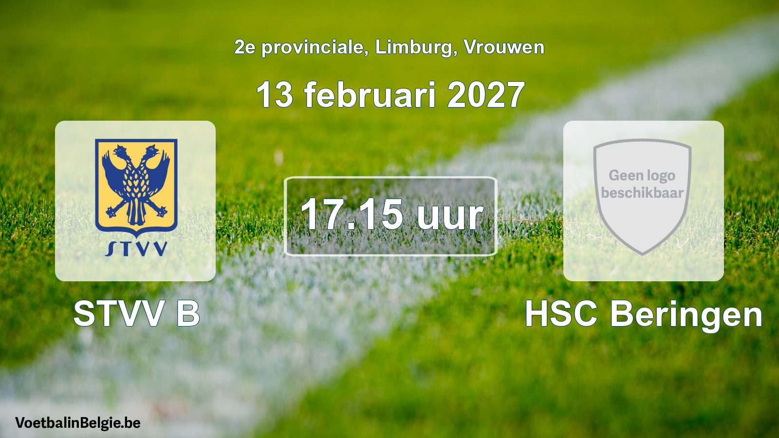 Geplande wedstrijd vrouwenvoetbal: STVV B - HSC Beringen (13 februari 2027)
