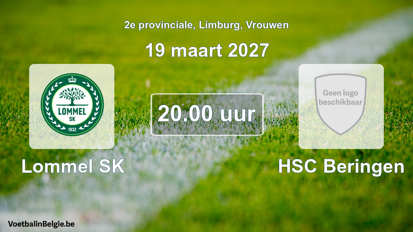 Geplande wedstrijd vrouwenvoetbal: Lommel SK - HSC Beringen (19 maart 2027)