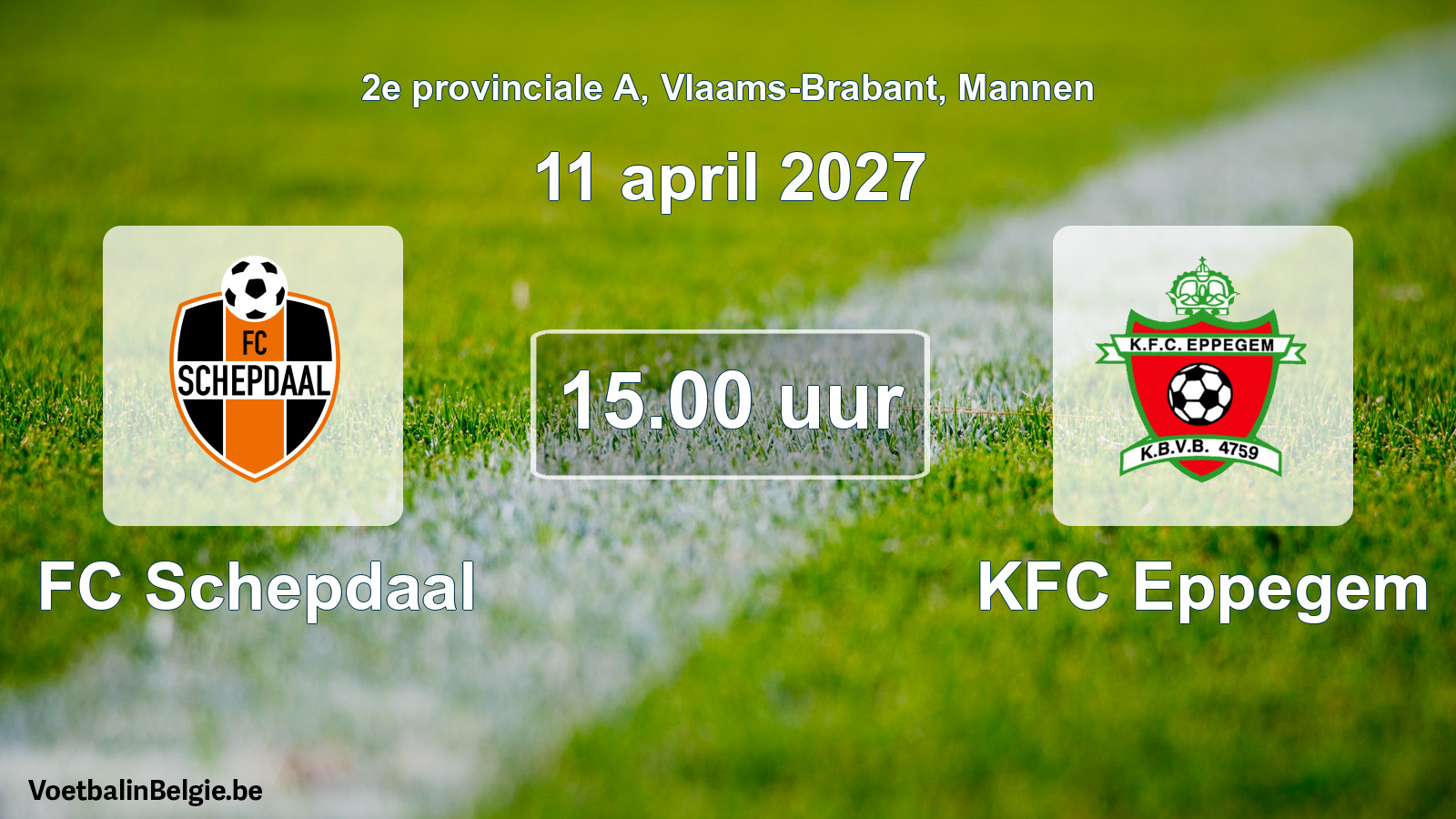 Geplande wedstrijd mannenvoetbal: FC Schepdaal - KFC Eppegem (11 april 2027)