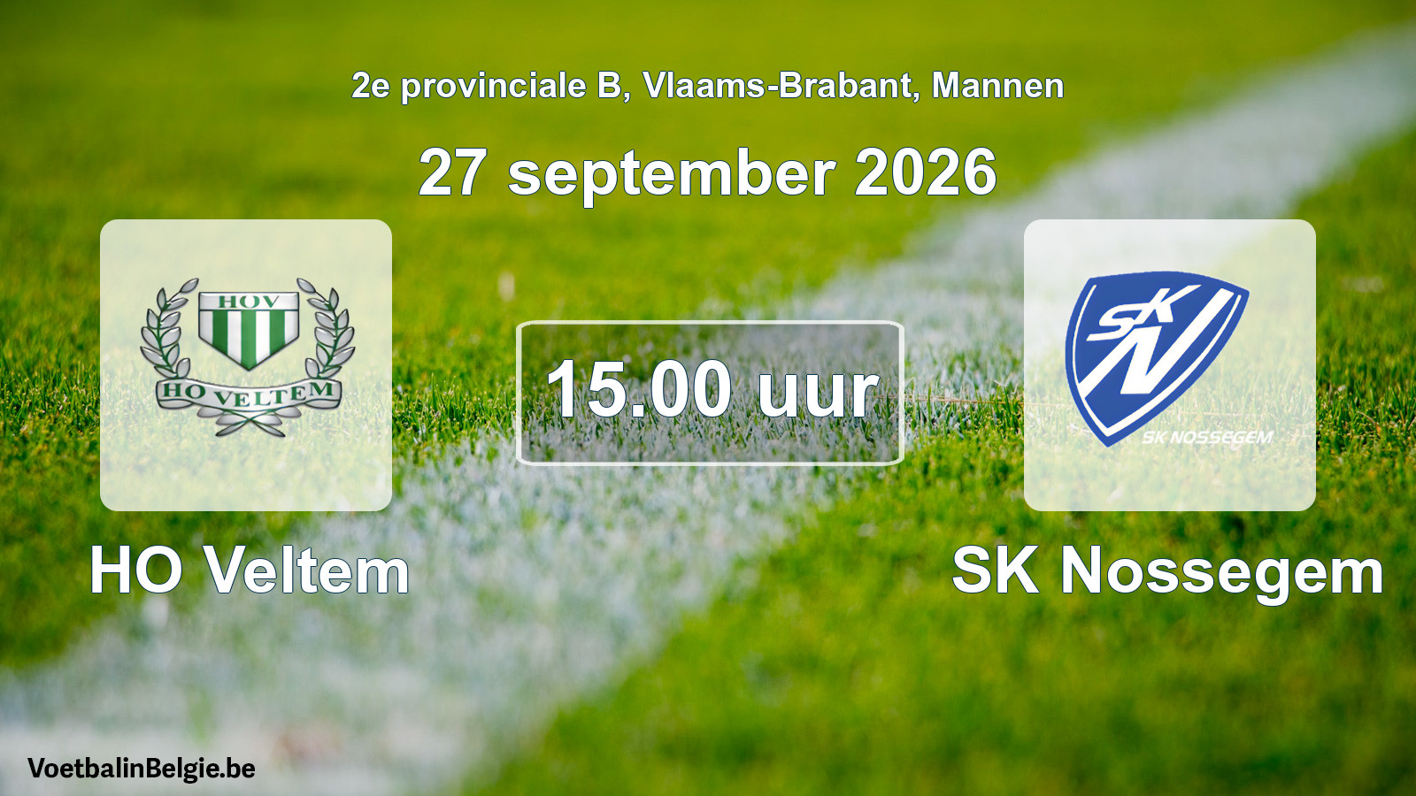 Geplande wedstrijd mannenvoetbal: HO Veltem - SK Nossegem (27 september 2026)
