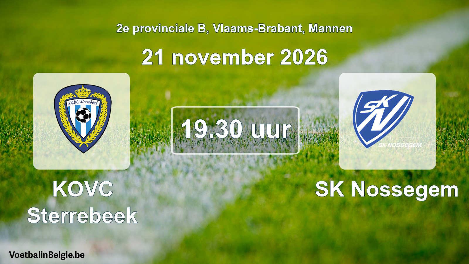 Geplande wedstrijd mannenvoetbal: KOVC Sterrebeek - SK Nossegem (21 november 2026)