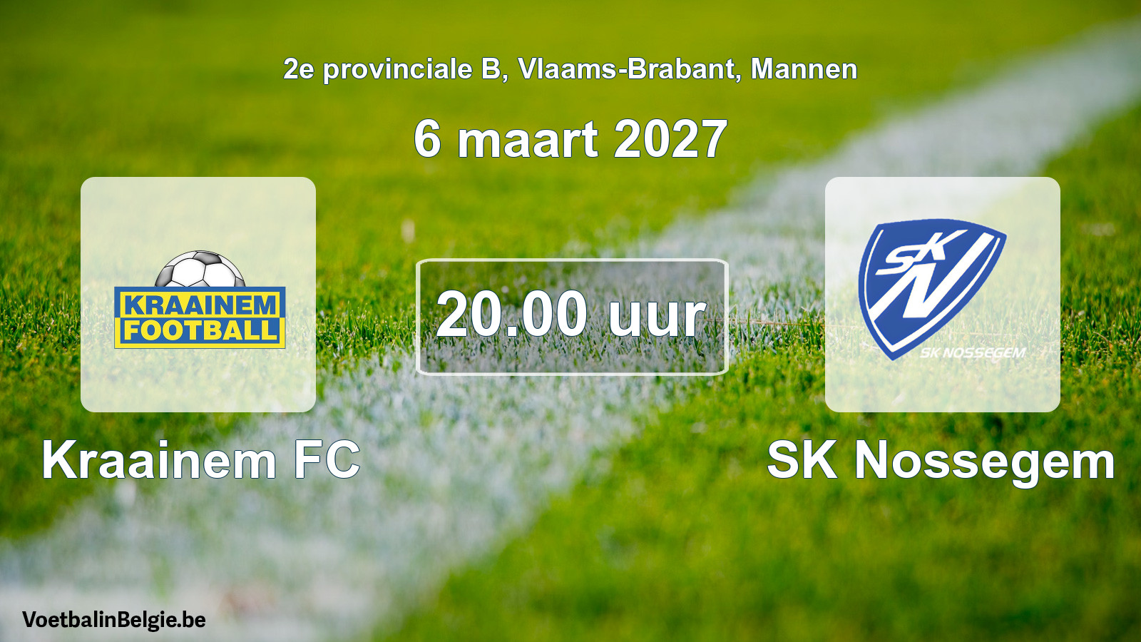 Geplande wedstrijd mannenvoetbal: Kraainem FC - SK Nossegem (6 maart 2027)