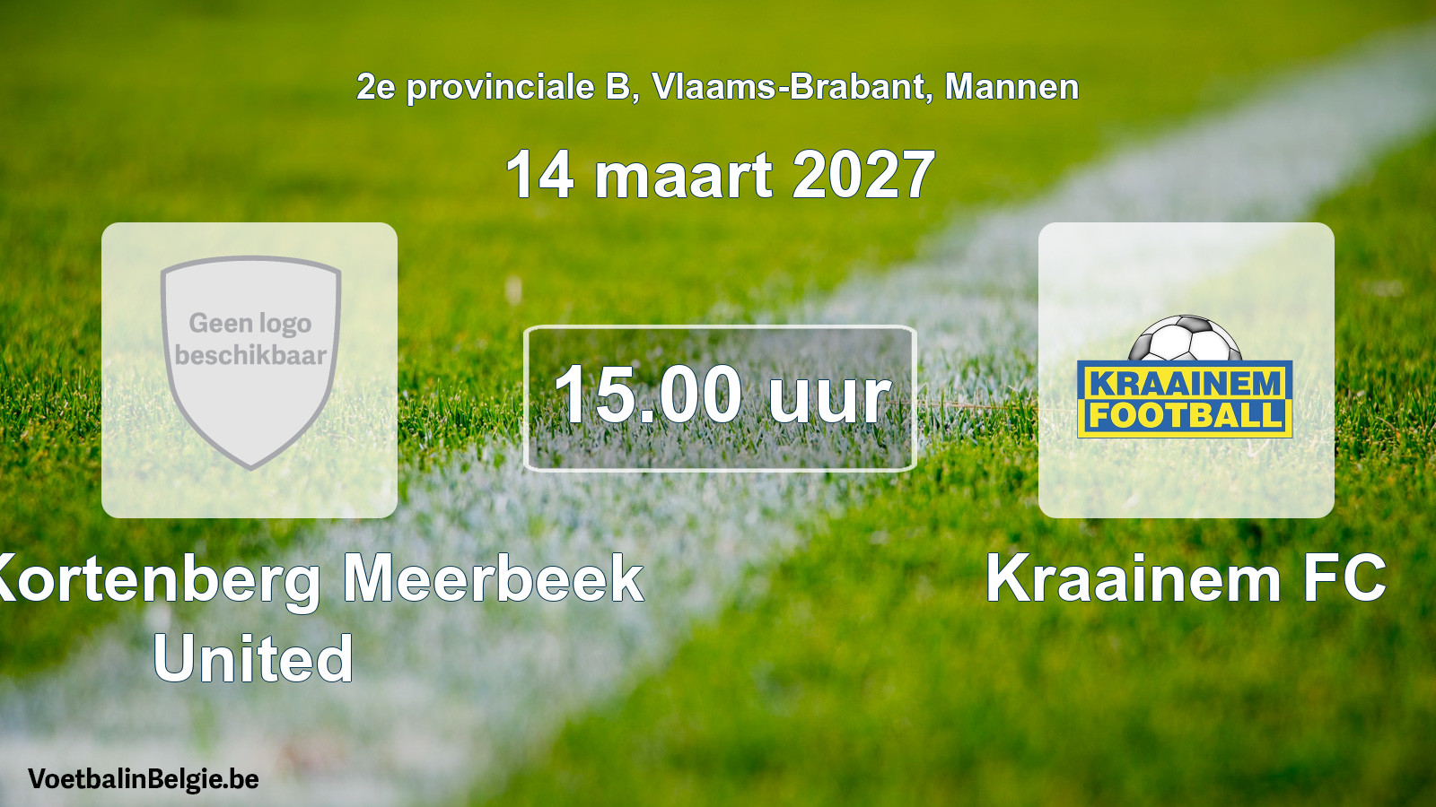 Geplande wedstrijd mannenvoetbal: FC Kortenberg Meerbeek United - Kraainem FC (14 maart 2027)