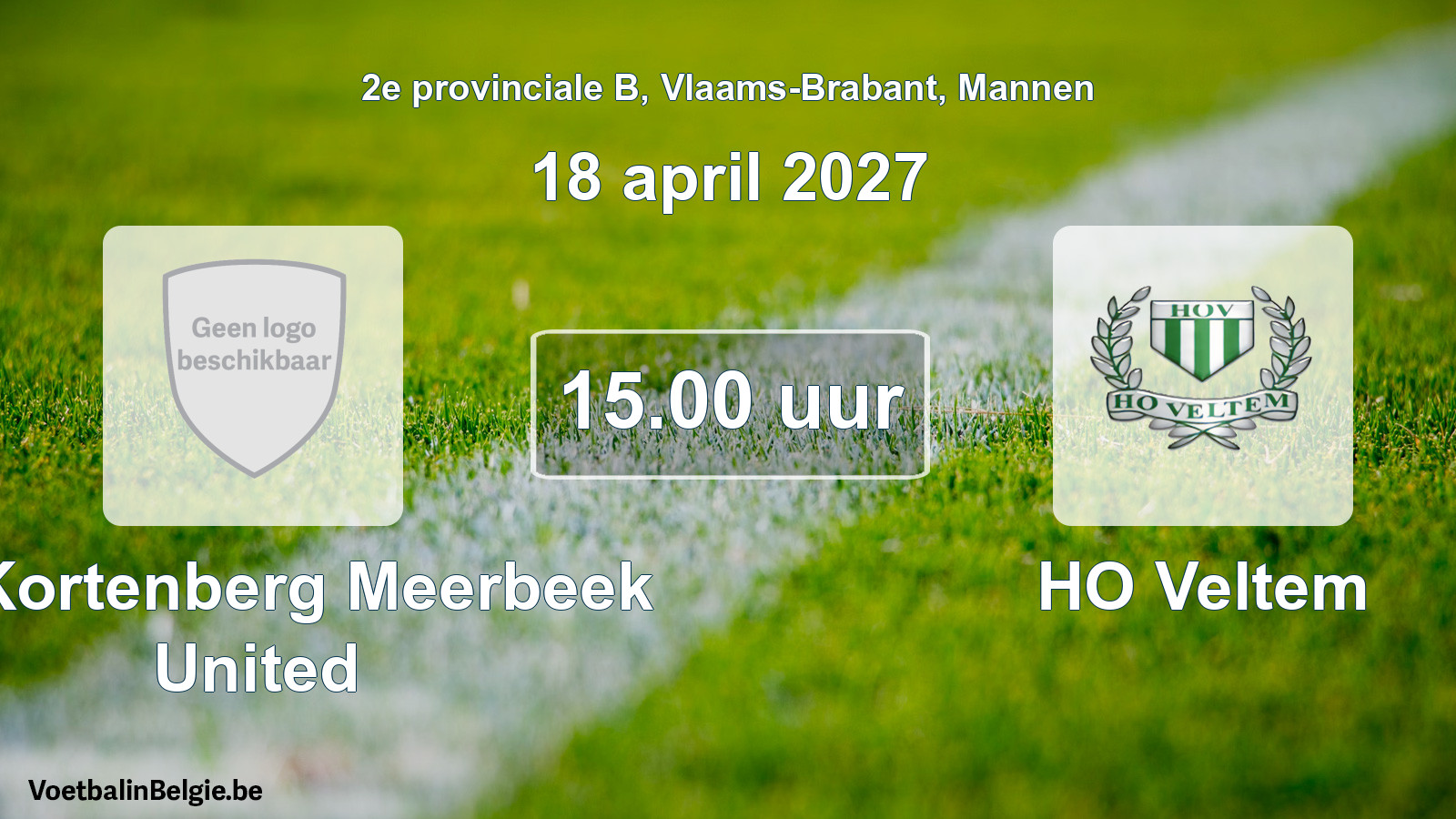 Geplande wedstrijd mannenvoetbal: FC Kortenberg Meerbeek United - HO Veltem (18 april 2027)