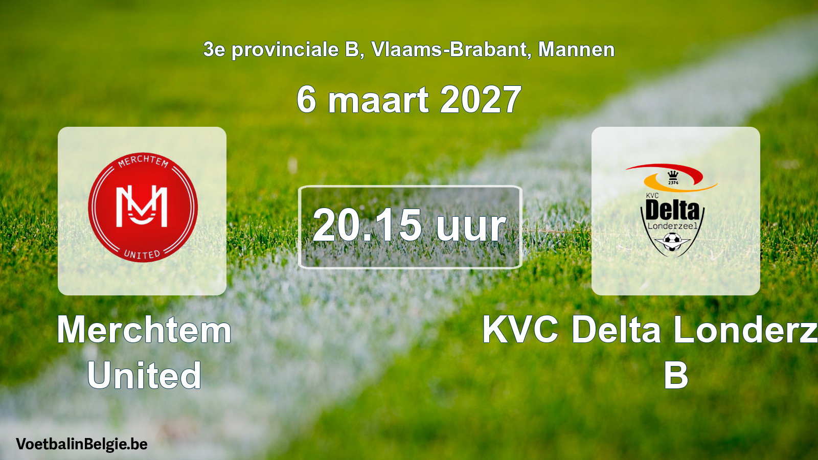 Geplantes Spiel männer-Fußball: Merchtem United - KVC Delta Londerzeel B (6 März 2027)