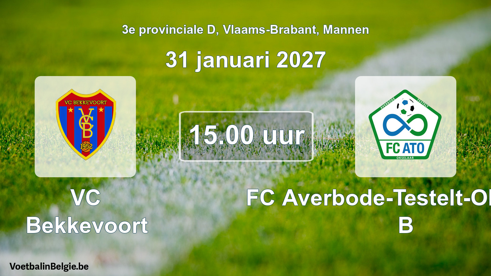 Geplande wedstrijd mannenvoetbal: VC Bekkevoort - FC Averbode-Testelt-Okselaar B (31 januari 2027)