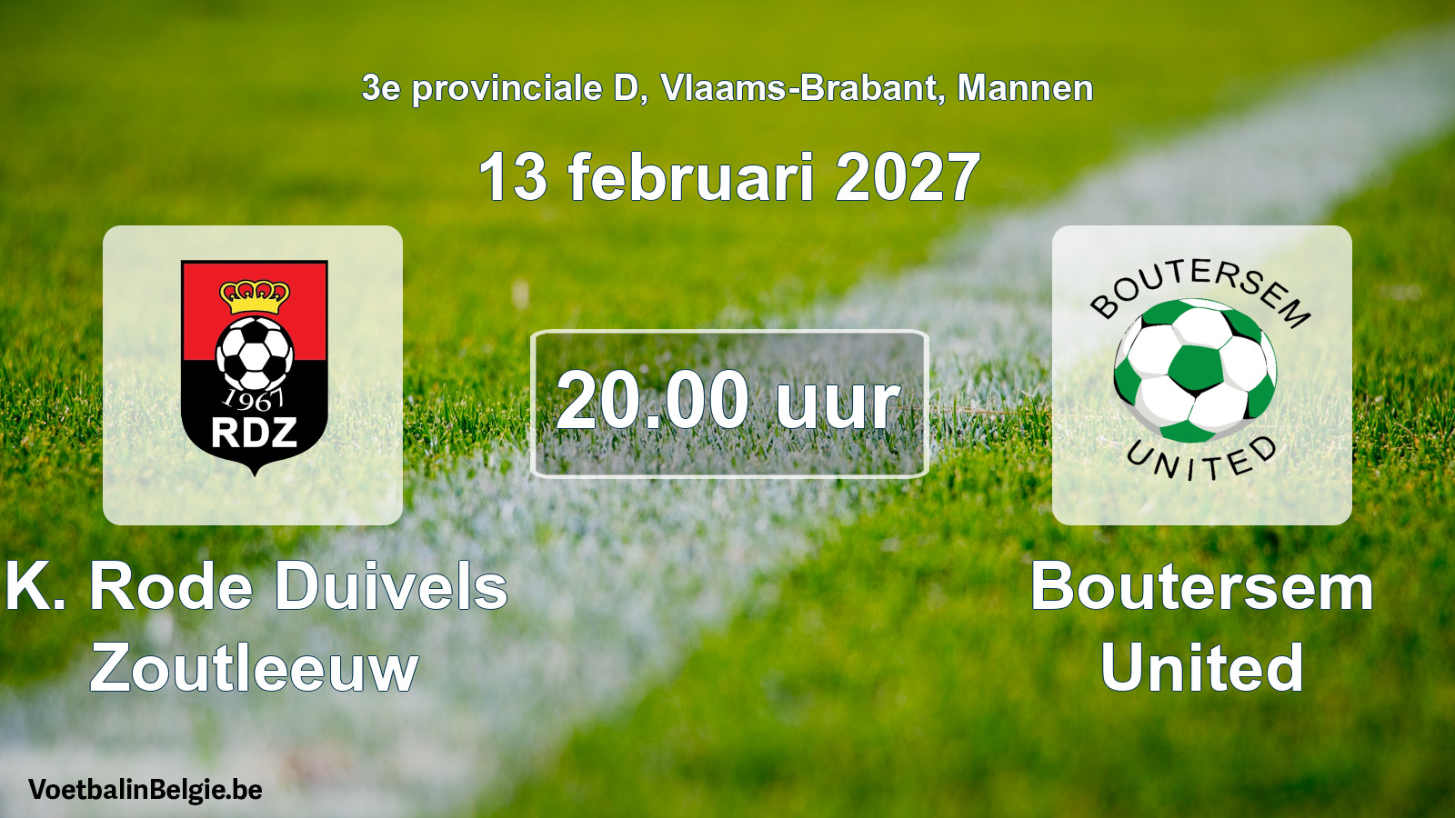Geplande wedstrijd mannenvoetbal: K. Rode Duivels Zoutleeuw - Boutersem United (13 februari 2027)