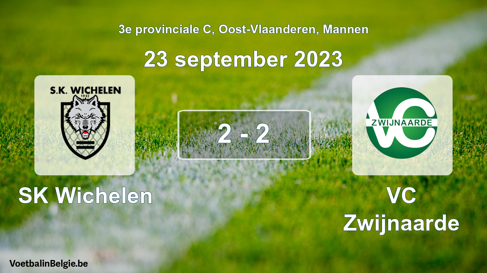 Gespeelde wedstrijd mannenvoetbal: SK Wichelen - VC Zwijnaarde 2 - 2 (23 september 2023)