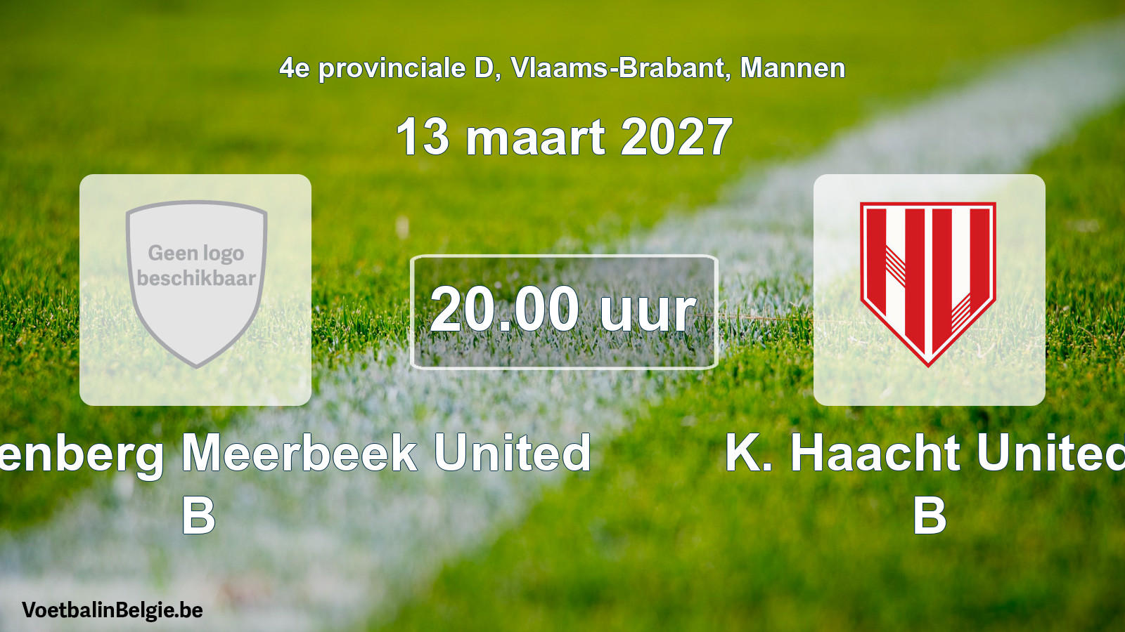 Geplande wedstrijd mannenvoetbal: FC Kortenberg Meerbeek United B - K. Haacht United B (13 maart 2027)