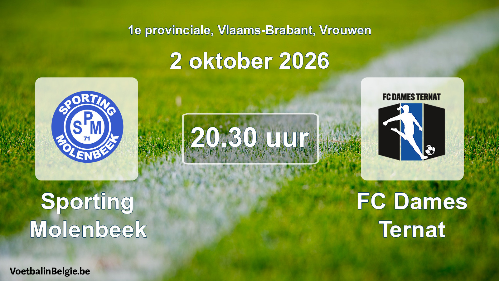 Geplande wedstrijd vrouwenvoetbal: Sporting Molenbeek - FC Dames Ternat (2 oktober 2026)