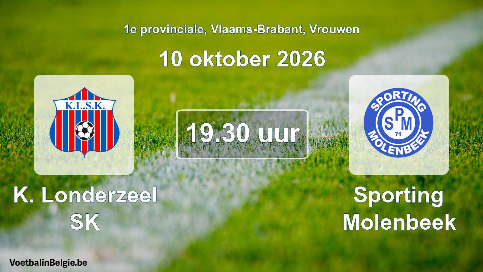 Geplande wedstrijd vrouwenvoetbal: K. Londerzeel SK - Sporting Molenbeek (10 oktober 2026)