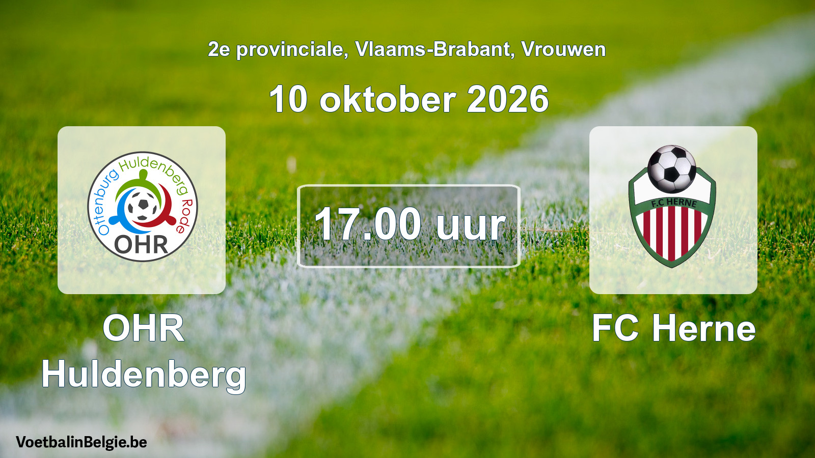 Geplande wedstrijd vrouwenvoetbal: OHR Huldenberg - FC Herne (10 oktober 2026)