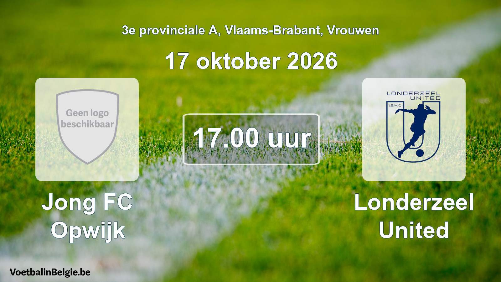 Geplande wedstrijd vrouwenvoetbal: Jong FC Opwijk - Londerzeel United (17 oktober 2026)