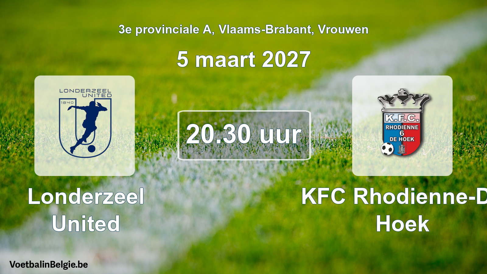 Geplande wedstrijd vrouwenvoetbal: Londerzeel United - KFC Rhodienne-De Hoek (5 maart 2027)