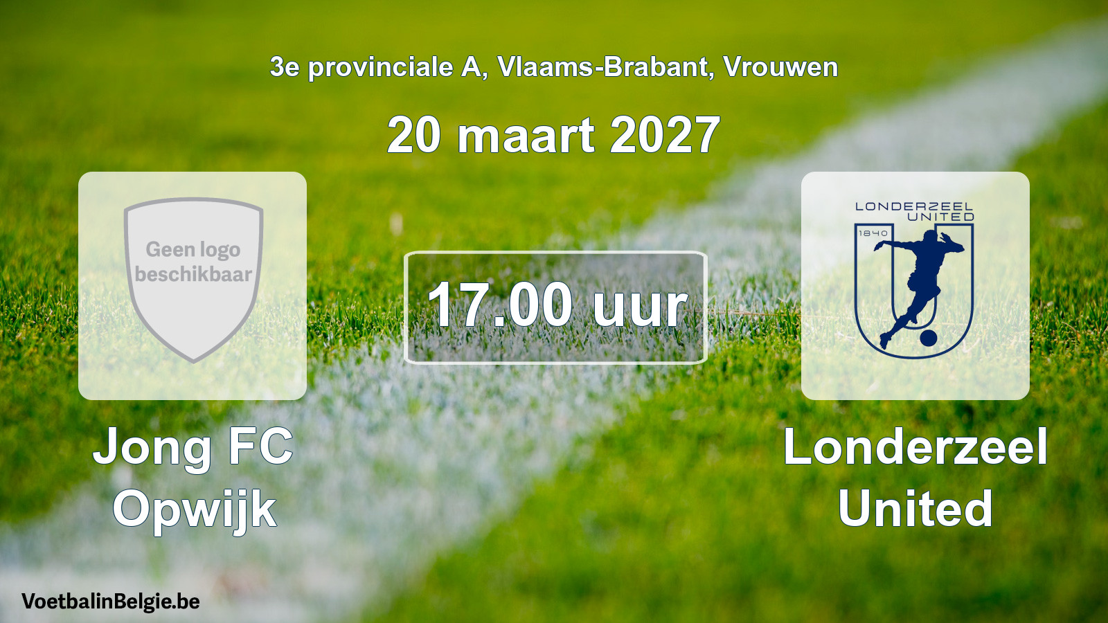 Geplande wedstrijd vrouwenvoetbal: Jong FC Opwijk - Londerzeel United (20 maart 2027)