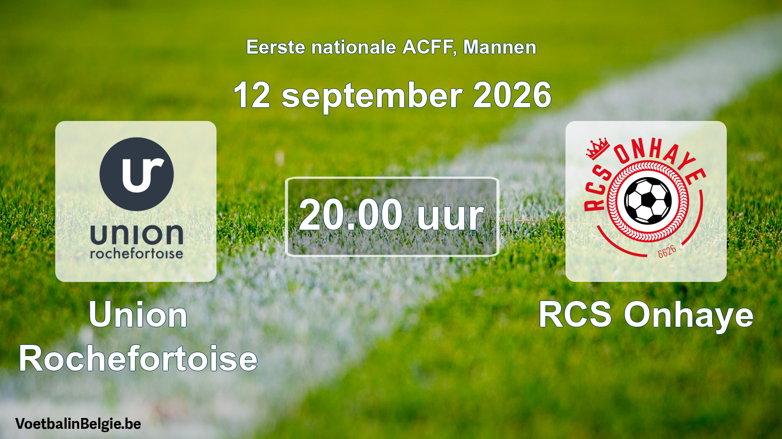 Geplantes Spiel männer-Fußball: Union Rochefortoise - RCS Onhaye (12 September 2026)