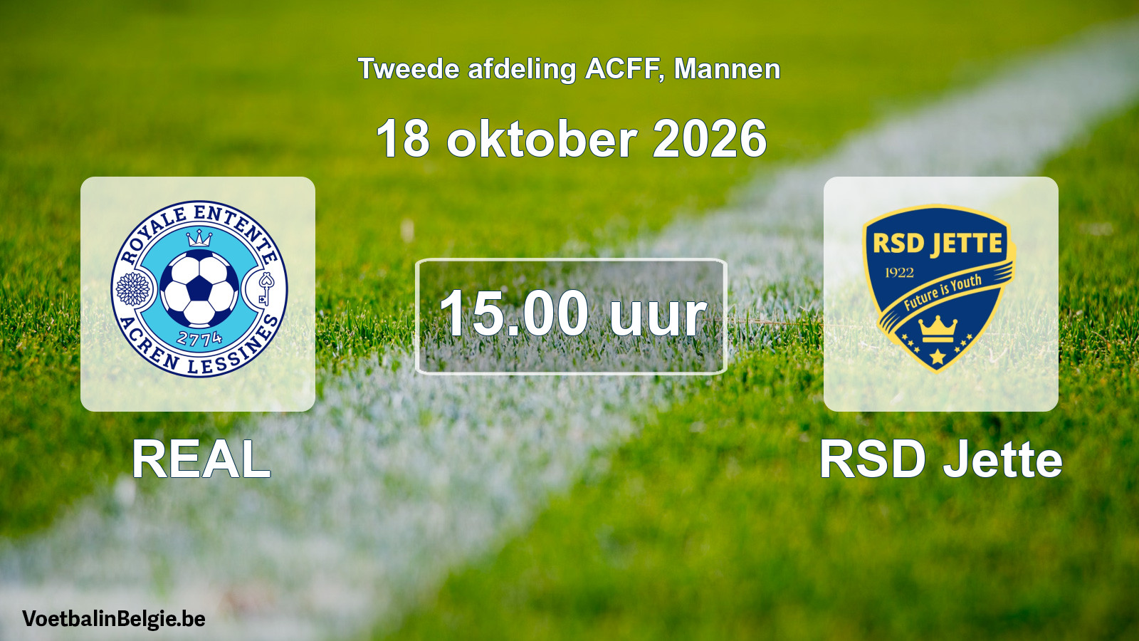 Geplantes Spiel männer-Fußball: REAL - RSD Jette (18 Oktober 2026)