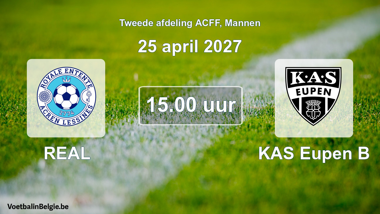 Geplantes Spiel männer-Fußball: REAL - KAS Eupen B (25 April 2027)