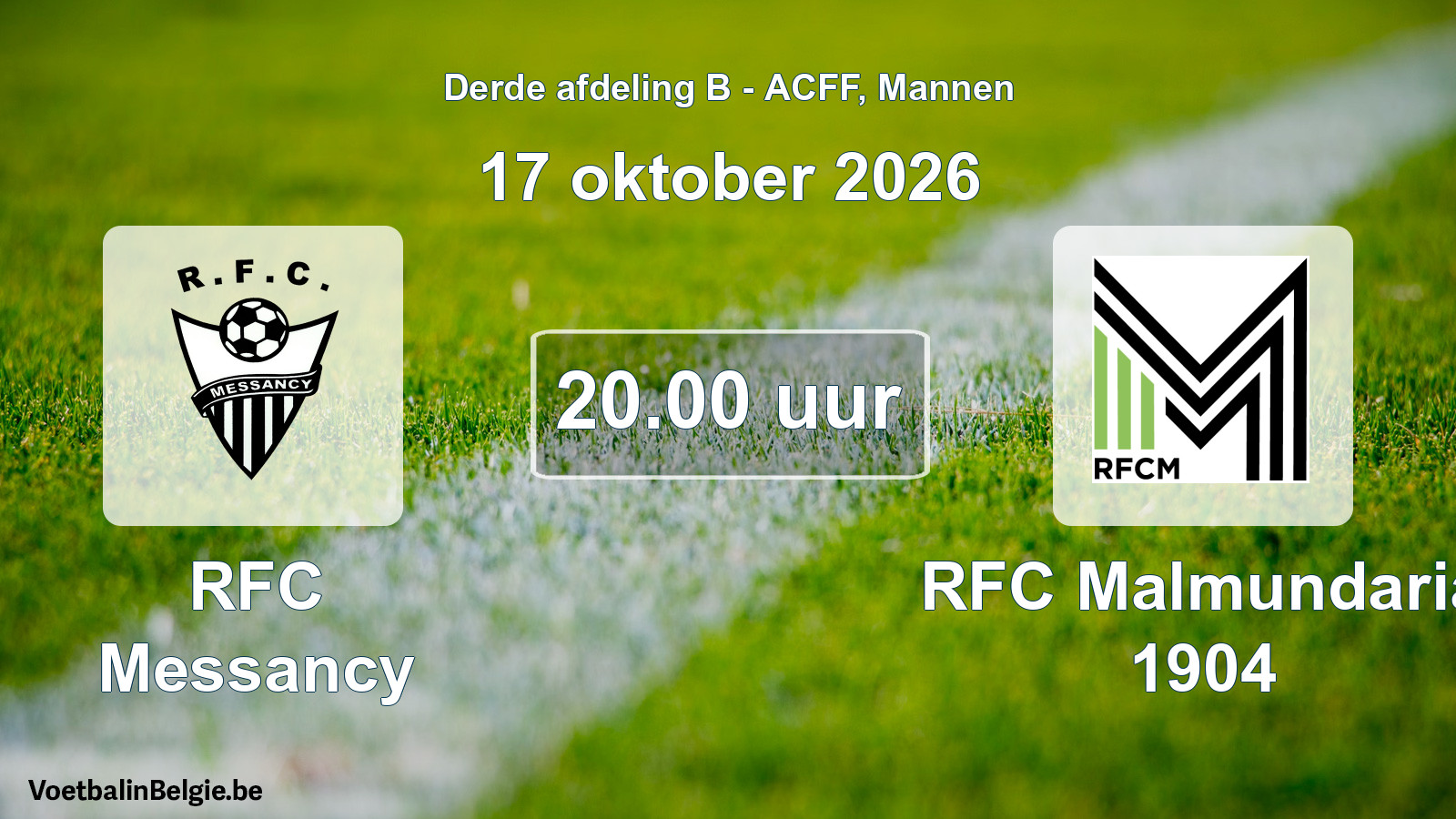 Geplande wedstrijd mannenvoetbal: RFC Messancy - RFC Malmundaria 1904 (17 oktober 2026)