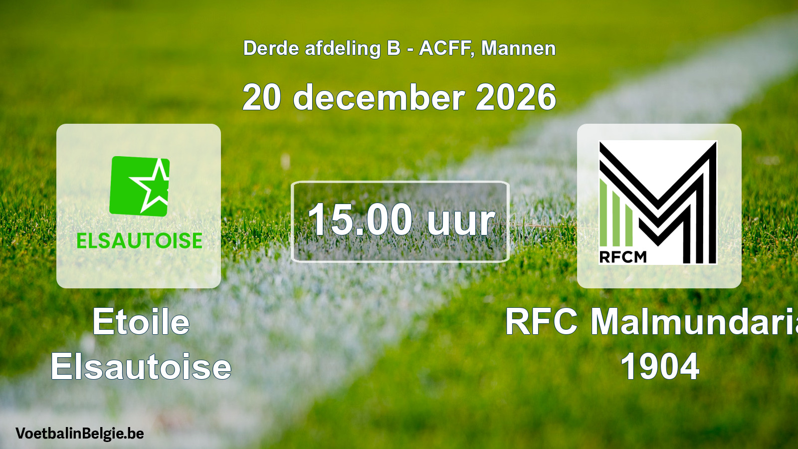 Geplande wedstrijd mannenvoetbal: Etoile Elsautoise - RFC Malmundaria 1904 (20 december 2026)