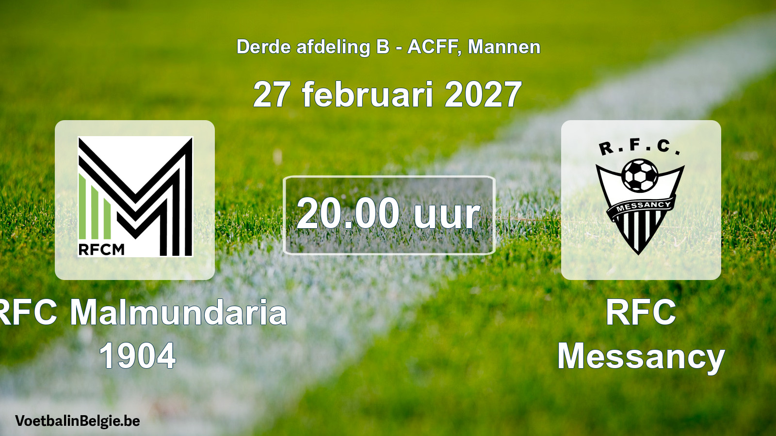 Geplande wedstrijd mannenvoetbal: RFC Malmundaria 1904 - RFC Messancy (27 februari 2027)