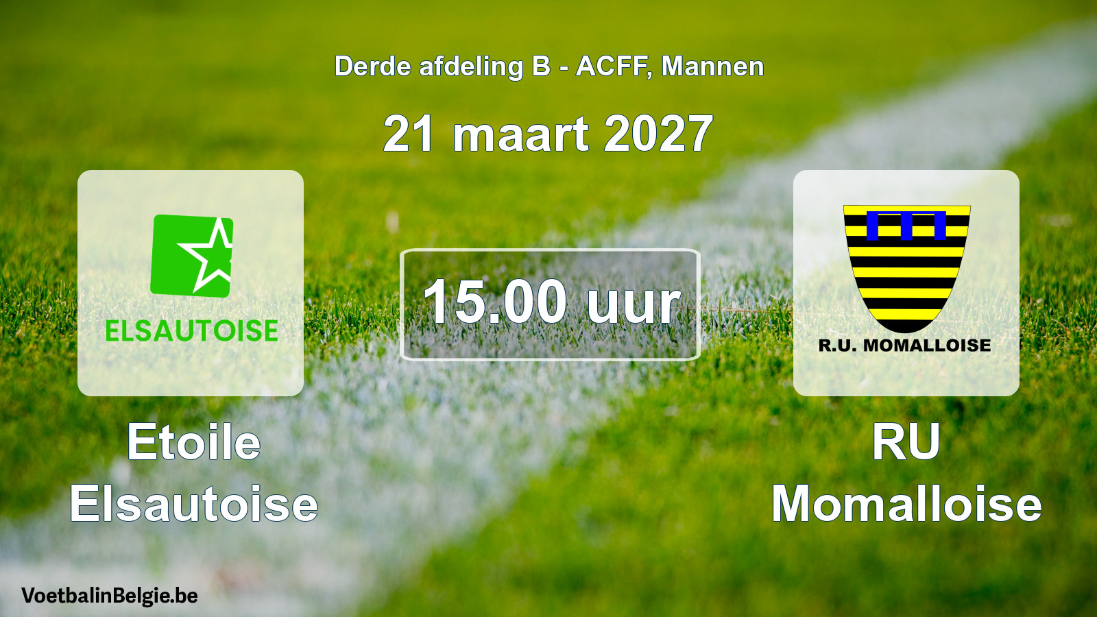 Geplande wedstrijd mannenvoetbal: Etoile Elsautoise - RU Momalloise (21 maart 2027)
