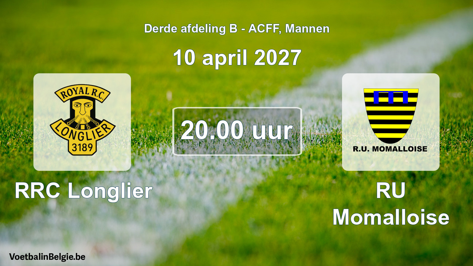 Geplande wedstrijd mannenvoetbal: RRC Longlier - RU Momalloise (10 april 2027)