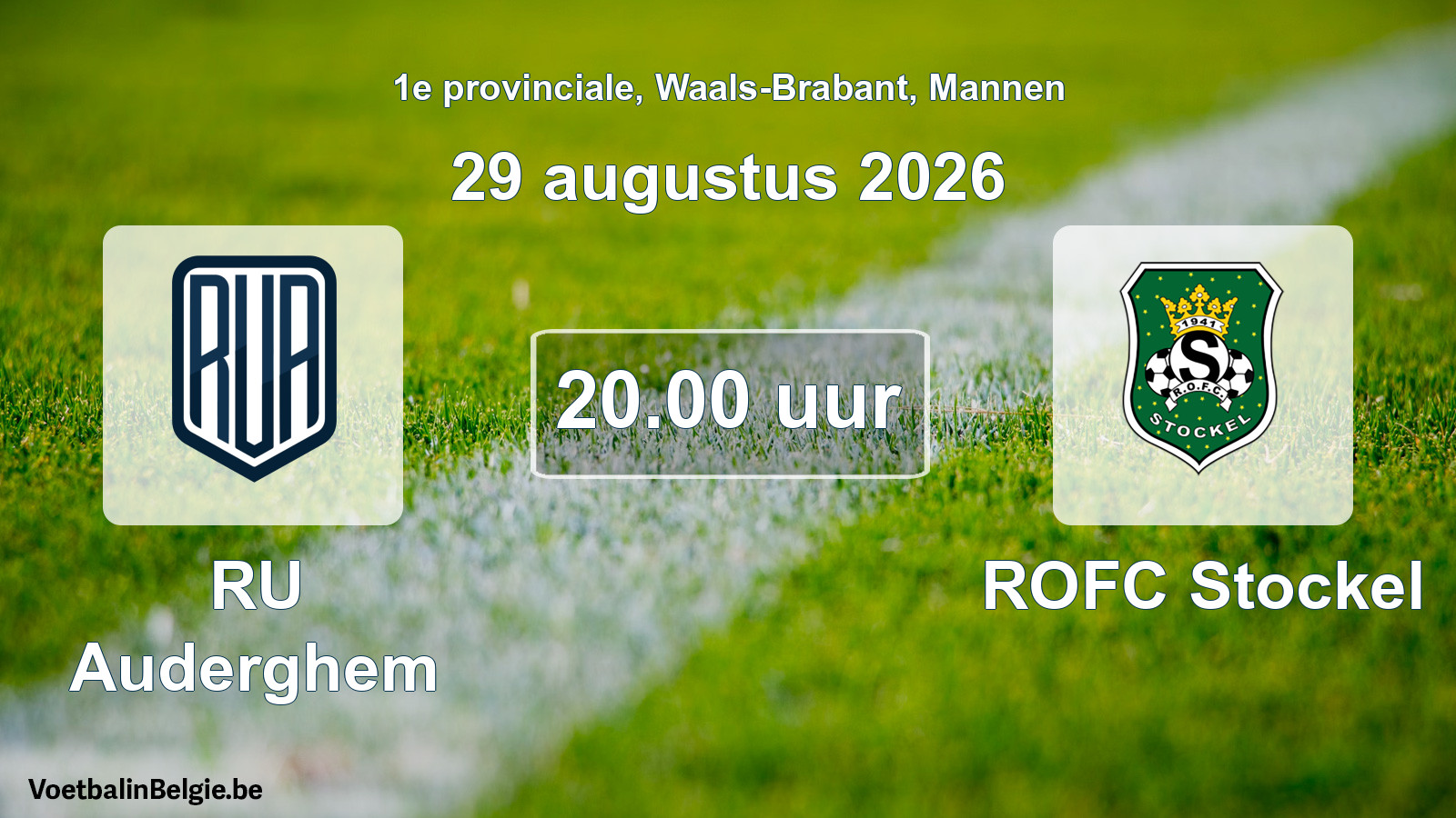 Geplande wedstrijd mannenvoetbal: RU Auderghem - ROFC Stockel (29 augustus 2026)