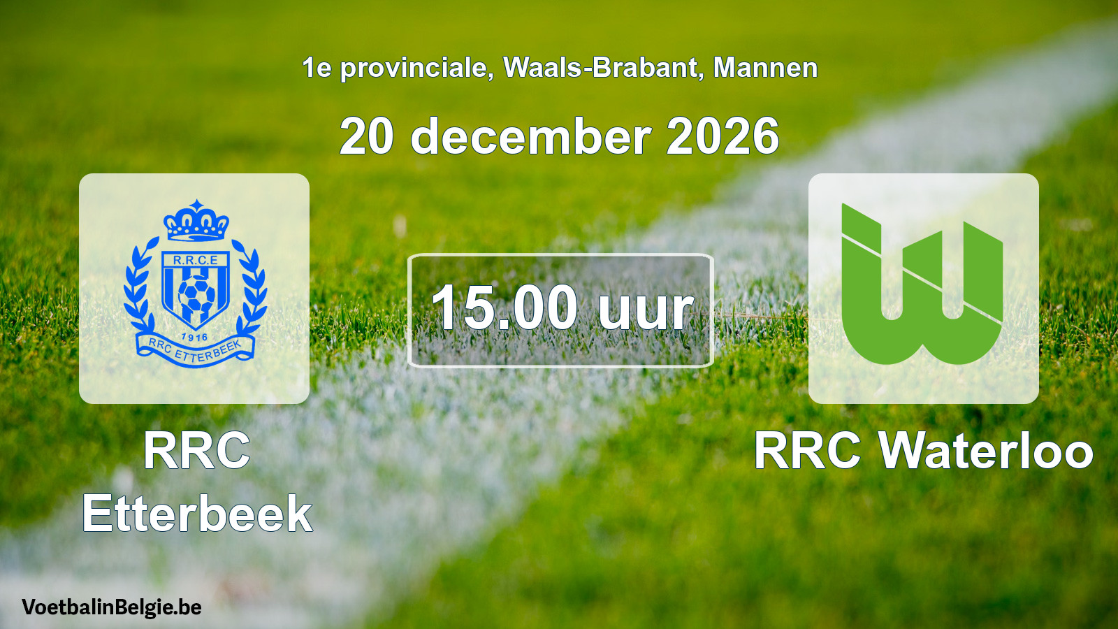 Geplantes Spiel männer-Fußball: RRC Etterbeek - RRC Waterloo (20 Dezember 2026)
