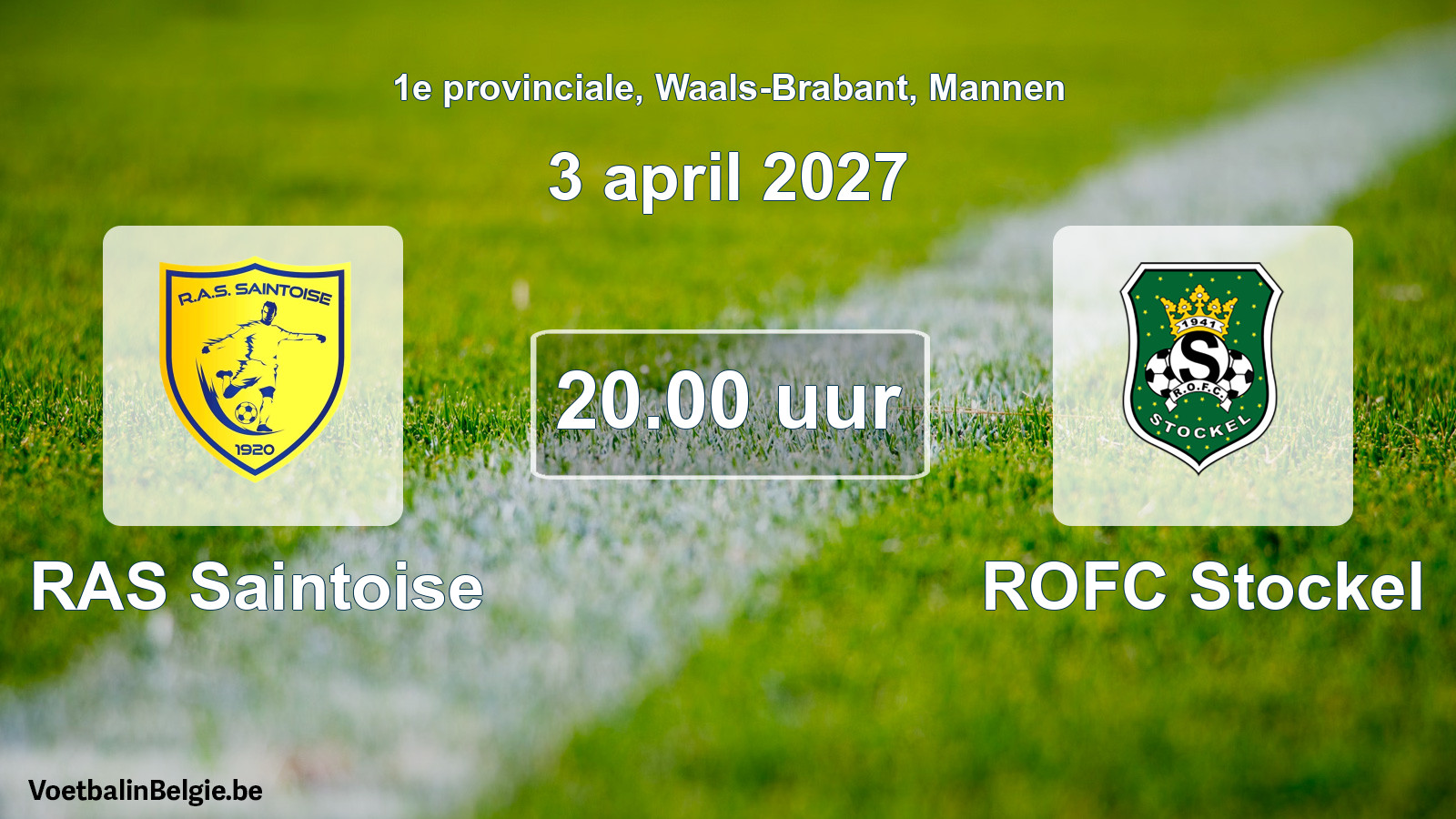 Geplande wedstrijd mannenvoetbal: RAS Saintoise - ROFC Stockel (3 april 2027)