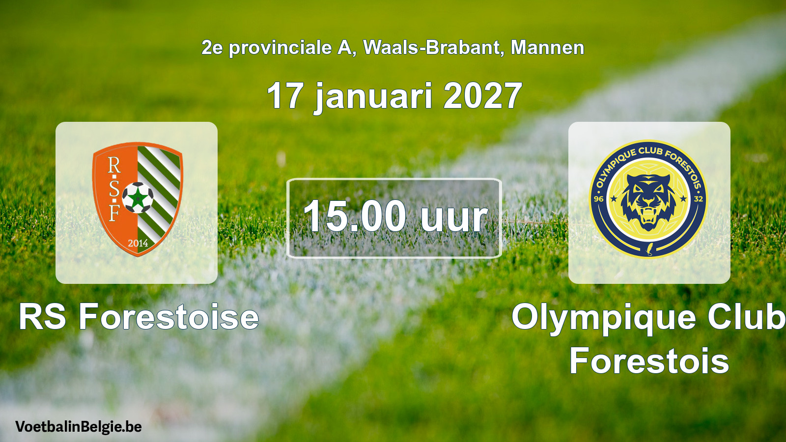 Geplande wedstrijd mannenvoetbal: RS Forestoise - Olympique Club Forestois (17 januari 2027)