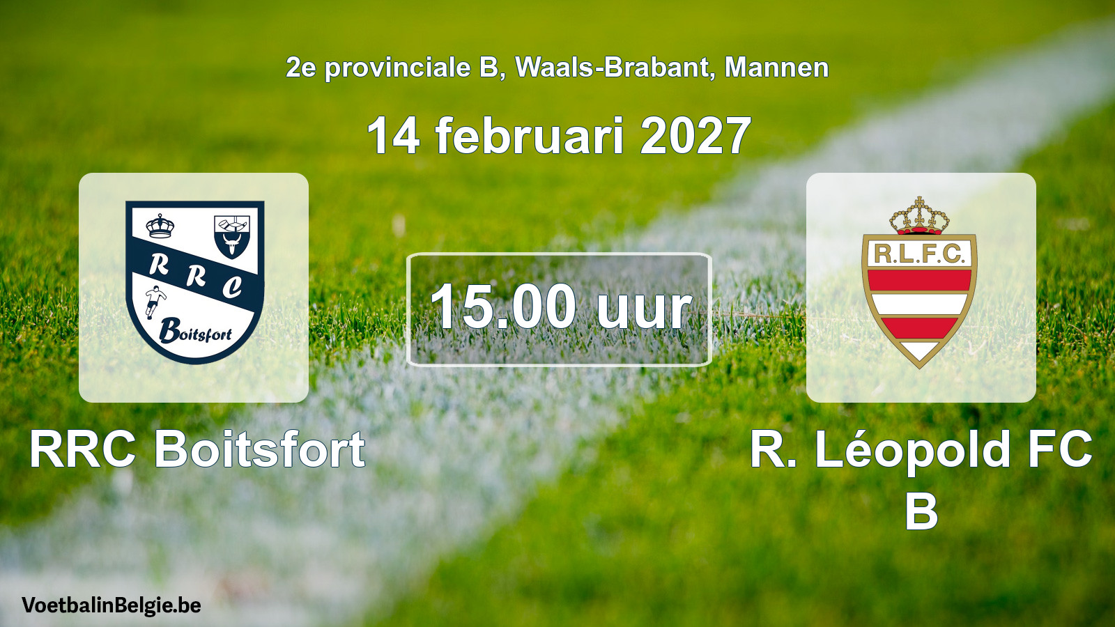 Geplande wedstrijd mannenvoetbal: RRC Boitsfort - R. Léopold FC B (14 februari 2027)