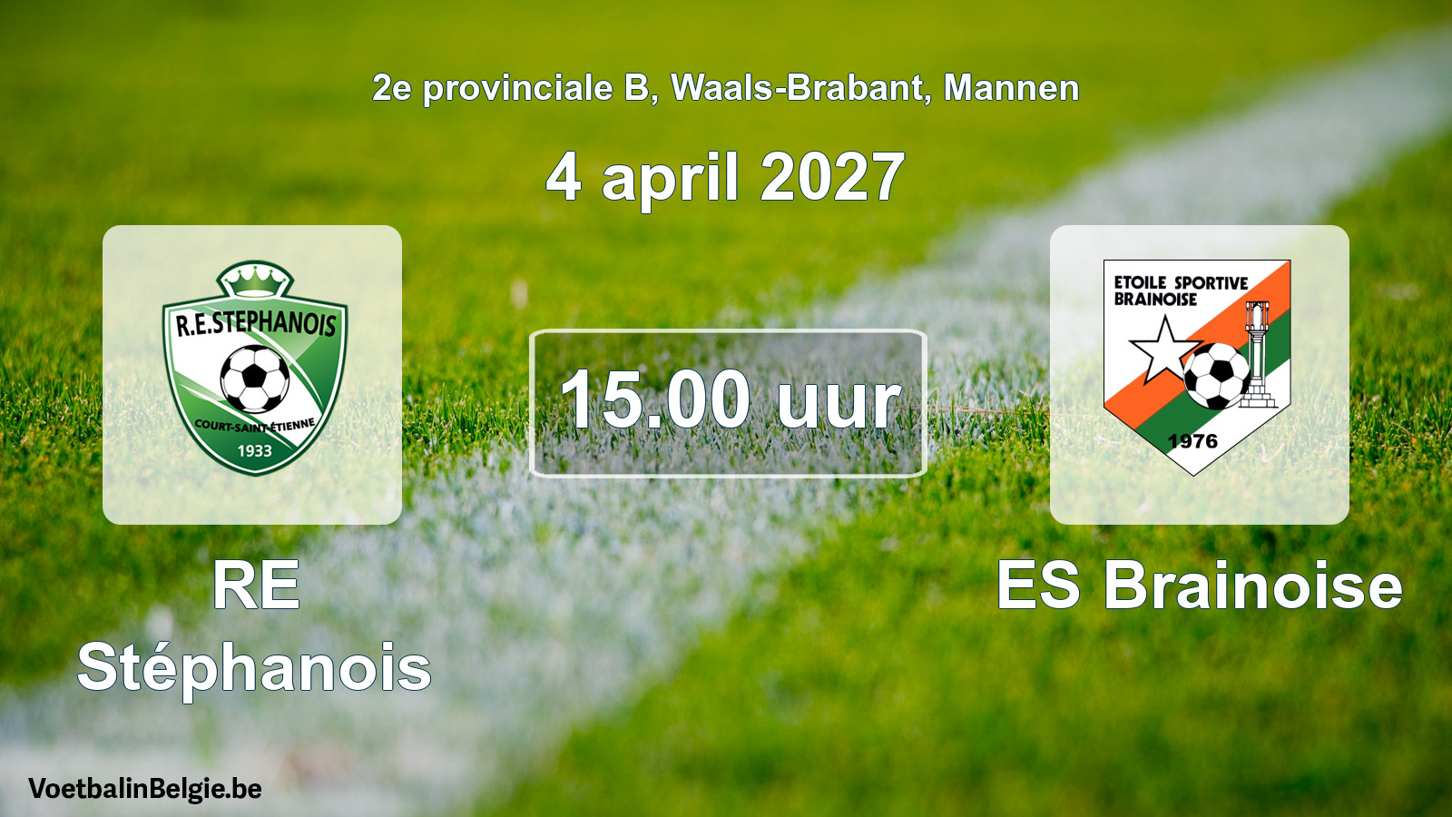 Geplande wedstrijd mannenvoetbal: RE Stéphanois - ES Brainoise (4 april 2027)