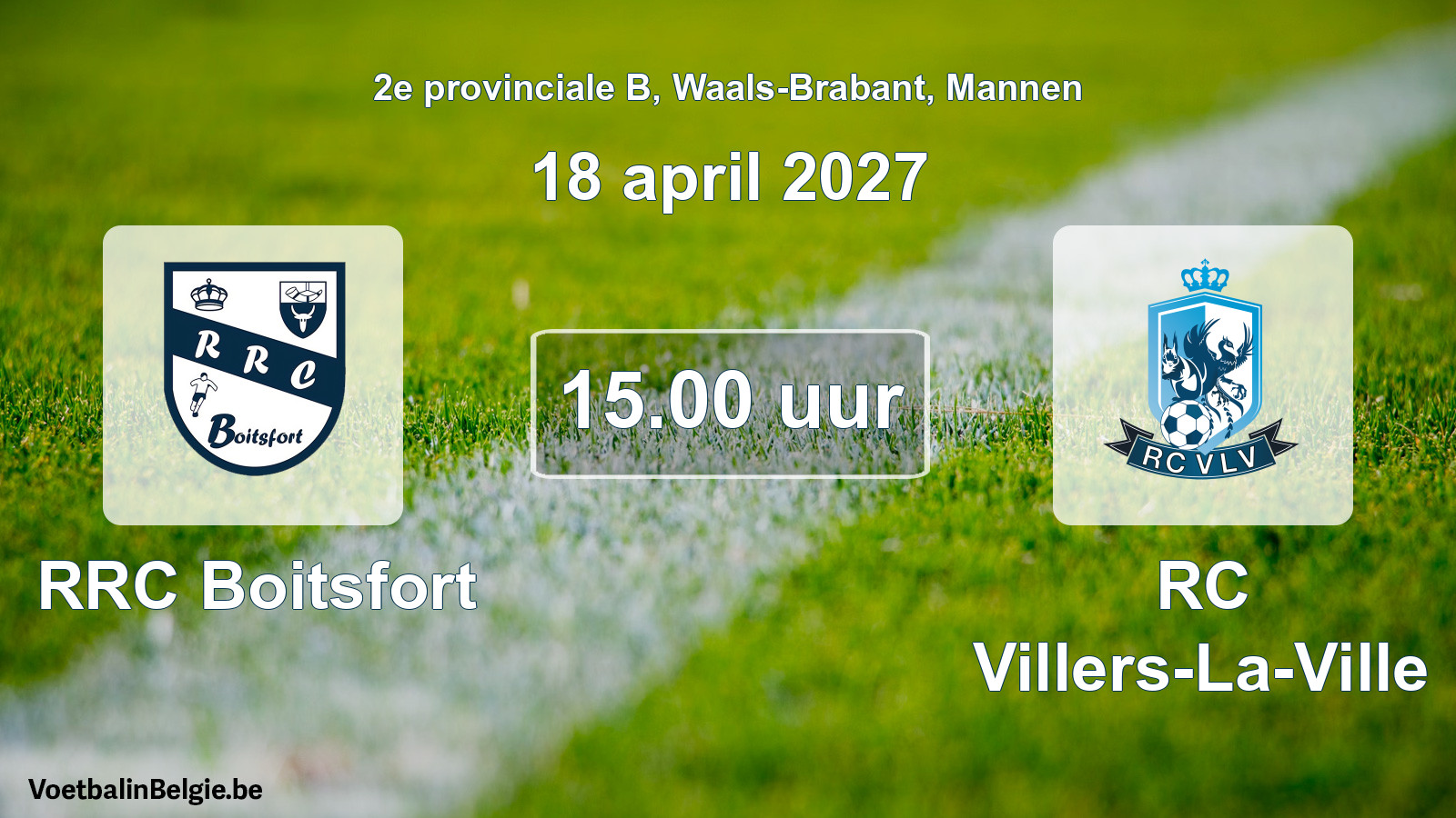 Geplande wedstrijd mannenvoetbal: RRC Boitsfort - RC Villers-La-Ville (18 april 2027)