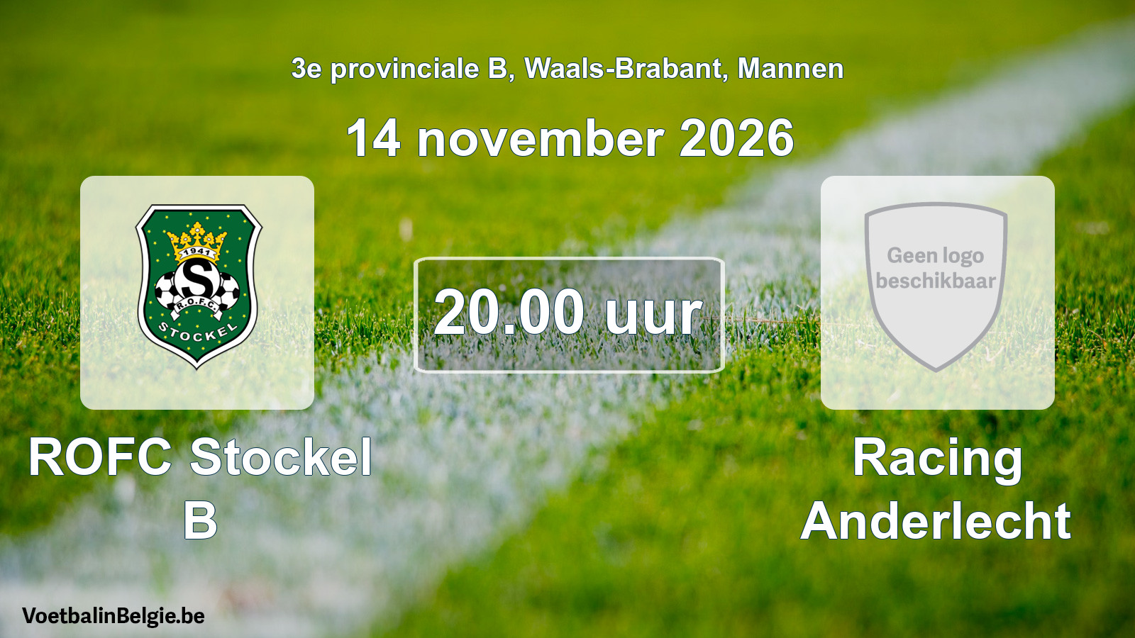 Geplantes Spiel männer-Fußball: ROFC Stockel B - Racing Anderlecht (14 November 2026)